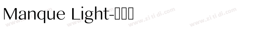 Manque Light字体转换